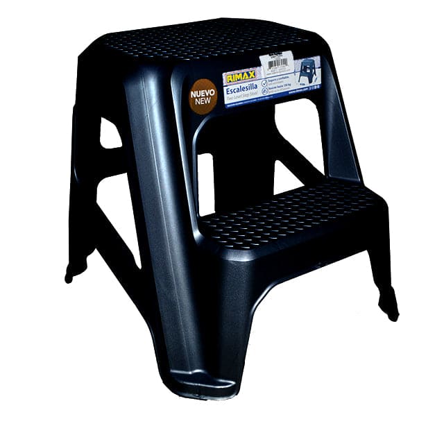RIMAX 2 Level Step Stool Black , Perfect Handy Ladder for Household and Office Use, Can Be Used As A Sitting Stool also, 20017257 RIMAX 2 Level Step Stool Black , Perfect Handy Ladder for Household and Office Use, Can Be Used As A Sitting Stool also, 20017257